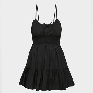 Aritzia Poplin Black Mini Dress